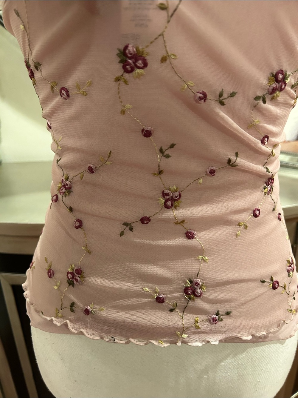 Rampage Blush Pink Lace-Edge Camisole - Picture 7 of 10
